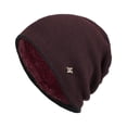 thumbnail image 6 of Unisex Skullies Solid Gorros Thick Fleece Hat Men's Knitted Hat Winter Warm Hat Casual Beanies COFFEE, 6 of 8