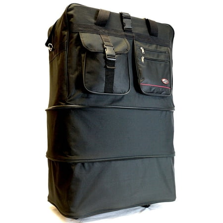 30 Rolling Travel 3 Tiers Expandable Wheeled Duffle Bag Lightweight Spinner Suitcase Luggage 30 Rolling Travel 3 Tiers Expandable Wheeled Duffle Bag Lightweight Spinner Suitcase Luggage