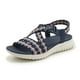 thumbnail image 2 of Sandalias Tejido Bohemio Correa Ajustable para Mujeres La Playa Verano (37) Azul, 2 of 9