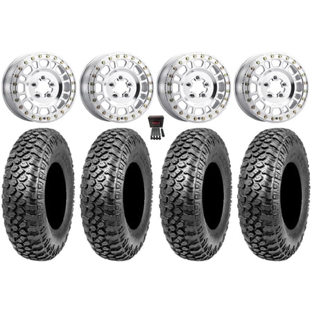 Method 412 15×6 Wheels Raw (5+1) 32 RAZR XT Tires Polaris RZR Turbo R & Pro R Ranger 1500 Xpedition