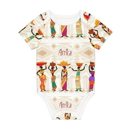 

Coaee Black African Woman for Soft Cotton Baby Short-Sleeve Bodysuit Baby Girls Boys Bodysuit Romper