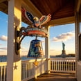 thumbnail image 4 of USA 250th Anniversary Patriotic Eagle Wall Bell – Resin Decorative Chime for 1776-2026 Celebration, Vintage American Liberty Decor for Home & Outdoor, 4 of 7