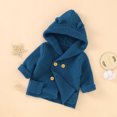 thumbnail image 6 of Kids Jackets for Girls Boys Toddler Baby Boys Solid Color Ears Hooded Knitted Tops Warm Coat Clothes, 6 of 9