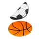 thumbnail image 5 of KAKOWELY 2 alfombrillas redondas de fútbol para silla de oficina, 60 cm, antideslizantes, decorativas, para el hogar, la sala de estar, el dormitorio y la sala de juegos., 5 of 5