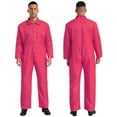thumbnail image 5 of Choomomo Men's Wear Resistant Jumpsuit Coveralls Boiler Suit Warehouse Garages Overalls Mechanic Hot Pink 3XL, 5 of 6