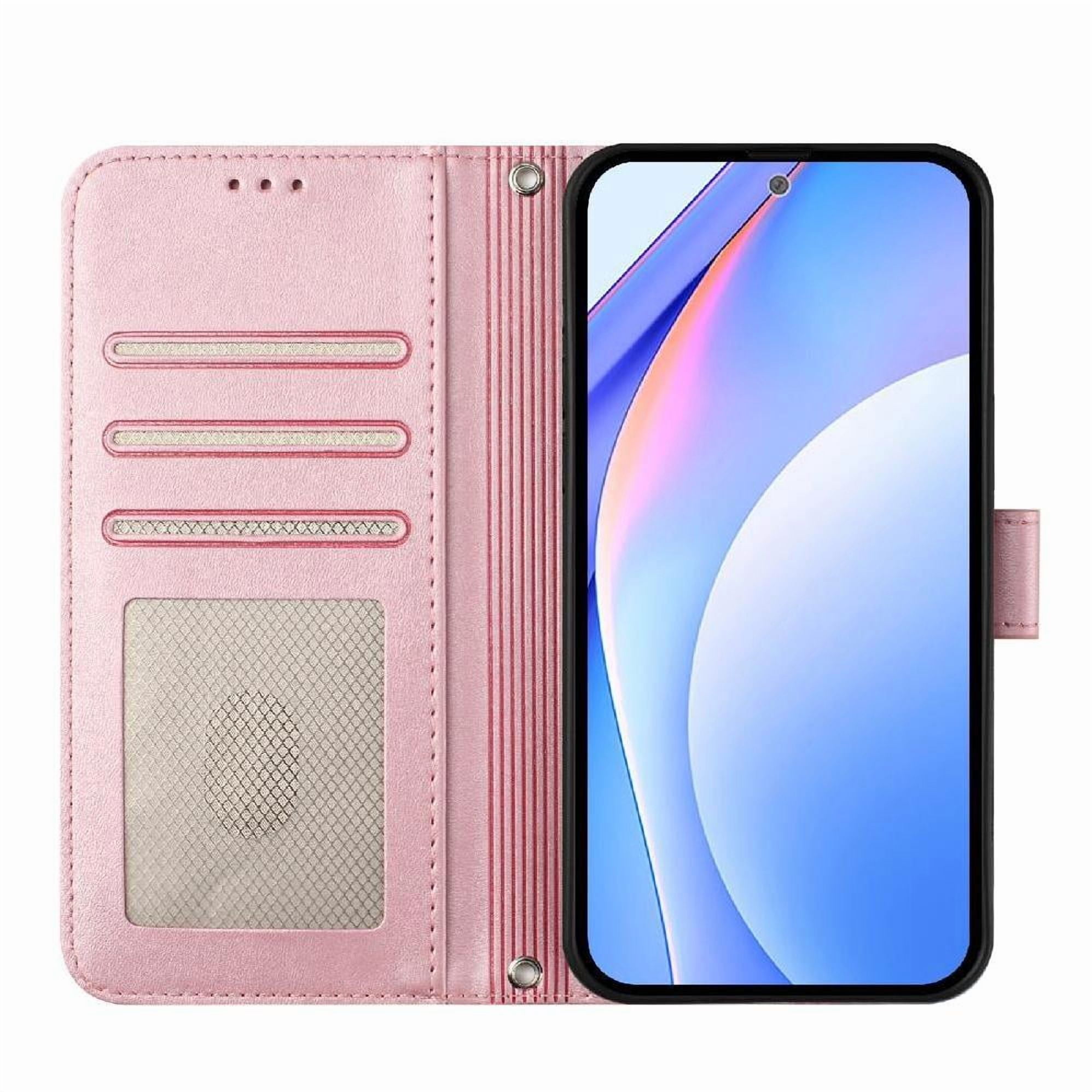 Phone Case for Blu View 5 Pro Rfid Blocking Flip Folio Card Slots Holder Kickstand Pu Leather Magnetic