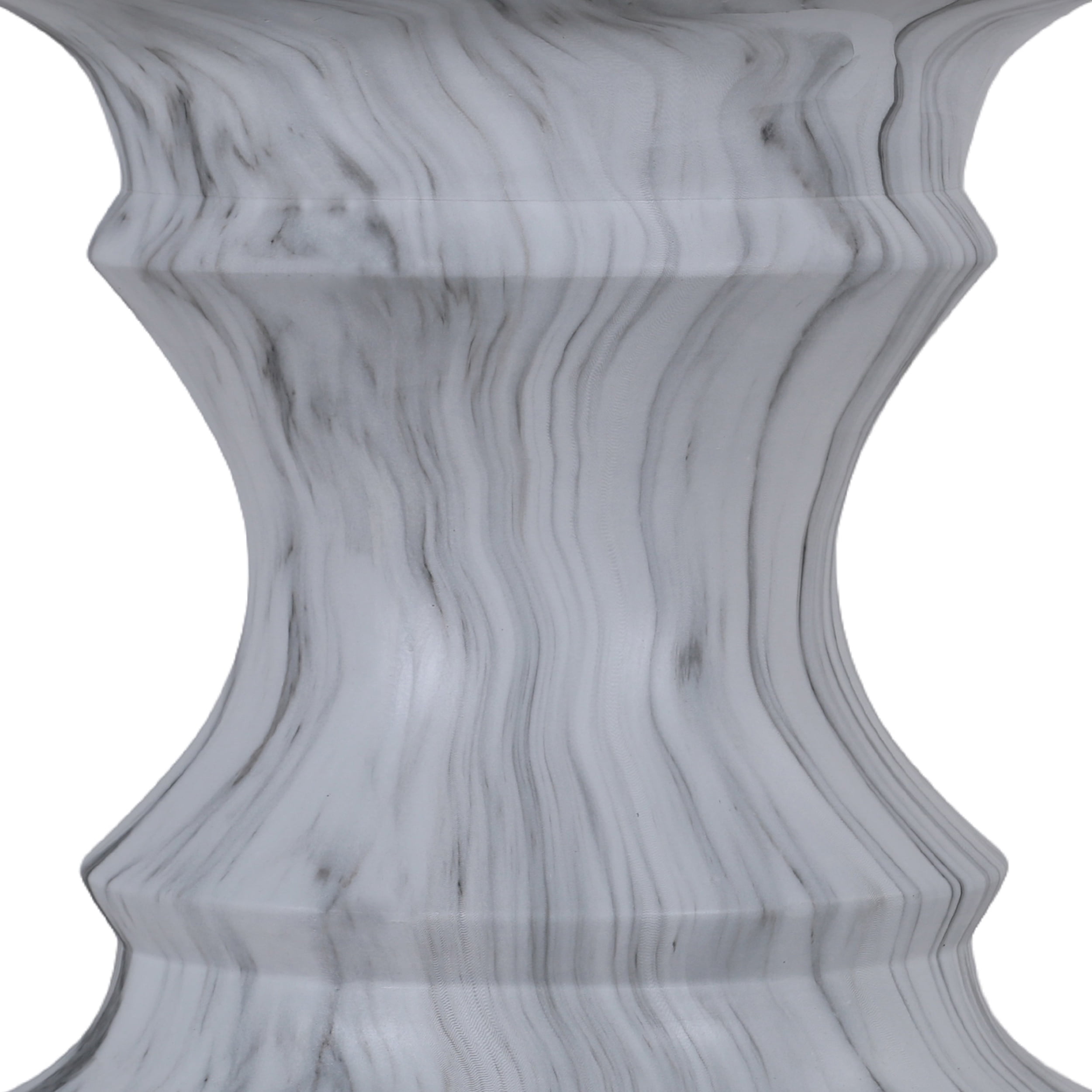 Cement Side Table, Faux Terrazzo Modern Round Accent End Table for Patio Garden Outdoor Home Decor, Marble