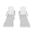 thumbnail image 3 of WestinTrends Adirondack Poly Reclining Chaise Lounge With Arms & Wheels (Set Of 2), White, 3 of 5