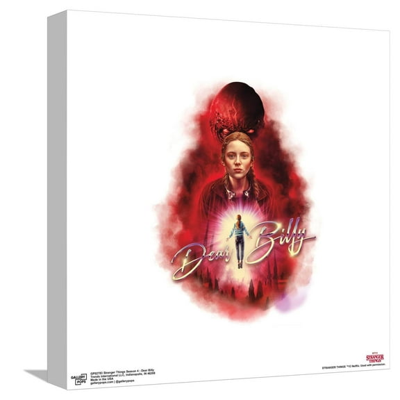 Gallery Pops Stranger Things 4 - Dear Billy Framed Canvas Canvas Wall Art, Unframed Version, 12" x 12"