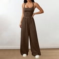 thumbnail image 2 of Women's Summer Spaghetti Strap Sleeveless Jumpsuit Wide Leg Baggy, 2 of 7