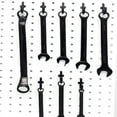 thumbnail image 6 of 50 Pcs/100 Pcs Black Pegboard J Style Hooks Heavy Duty Plastic J Shape Peg Hook Peg Board Tool Wear-resistant, 6 of 6