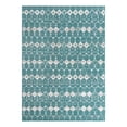 thumbnail image 3 of Unique Loom Outdoor Trellis Collection Area Rug - Cardak (9' x 12' Rectangle Teal/Ivory), 3 of 7