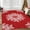 Red, variant on Christmas Area Rug, Non-Slip Washable Snowflake Living Room Rug, Soft Low Pile Rug Holiday Decor Xmas Floor Carpet for Living Room, Bedroom