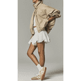 thumbnail image 3 of PUWEI Women's Chelsea Funnel-Neck Casual Jacket Oversized Zip Up Bomber Jacket with Pockets, 3 of 6