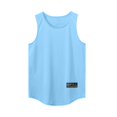 thumbnail image 4 of Yongwang Mens Sleeveless Workout Tank Tops Crew Neck Muscle Shirts Athletic Curved Hem Summer Sport Tops, 4 of 6