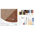 thumbnail image 4 of Herramientas de trabajo de material cuero 34 piezas Herramientas de estampado de artesanía de material cuero con encerado, de herramientas de punzón, Sunnimix LEACIONSTRY TRABAJANDO, 4 of 8