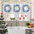 thumbnail image 6 of Rod Pocket Window Valances Spring Easter Egg Blue Flower on White Short Kitchen Curtains Cartoon Floral Garland Window Treatment Drapes for Bedroom Bathroom Living Room 42x18In,1 Panel, 6 of 7