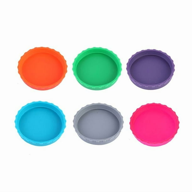 6 Uds., Tapas de Soda, Tapa de Lata de Bebida, Protector de Lata de Bebida Multicolor, Tapas de Silicona para Latas