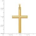thumbnail image 2 of 14K Yellow Gold Charm Pendant Themed 40 mm 21 Hollow Cross, 2 of 2