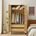 thumbnail image 2 of Solid Wood Wardrobe Rattan Doors, 2 of 6