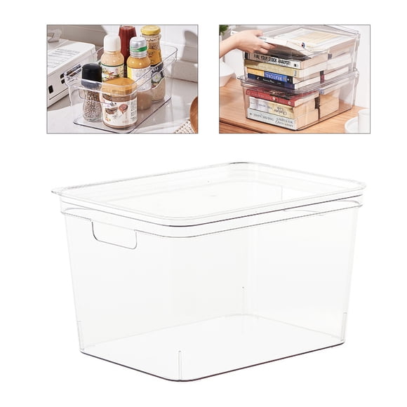 TABLETREANDS Caja Para Almacenamiento De Escritorio Clara Con Y Resistente