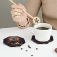 thumbnail image 6 of Lsque The Binding of Isaac Pattern 4" Drink Coasters Set of 6, Leather Absorbent Coasters, Table Coaster Set Decorative Coffee Cup Coasters Housewarming Gift, 6 of 7
