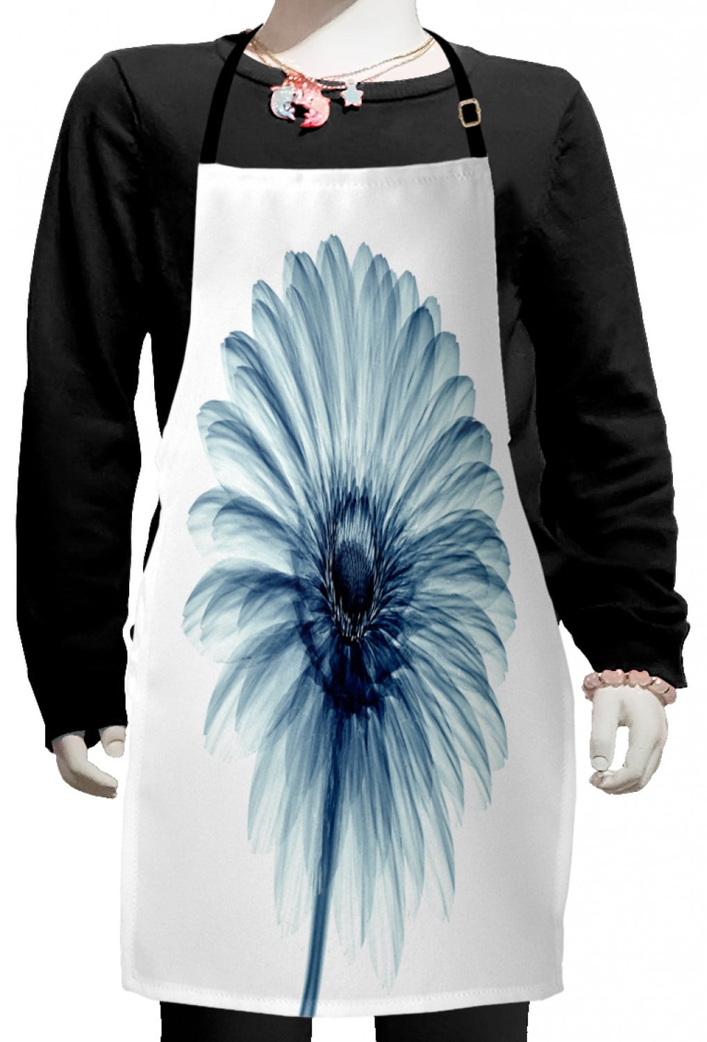 Flower Kids Apron, Photo of a Daisy Flower with Xrays Different Look