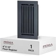 thumbnail image 2 of Prima Decorative Hardware 4" x 10" Floor Vent Cover with Damper, Cast Aluminum Register, Powder-Coated, Modern Linear Design (VR109), 2 of 9