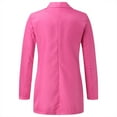 thumbnail image 5 of Baberdicy Women Coat Womens Casual Pocket Office Draped Front Cardigan Jacket Work Suittank Top Hot Pink S, 5 of 5