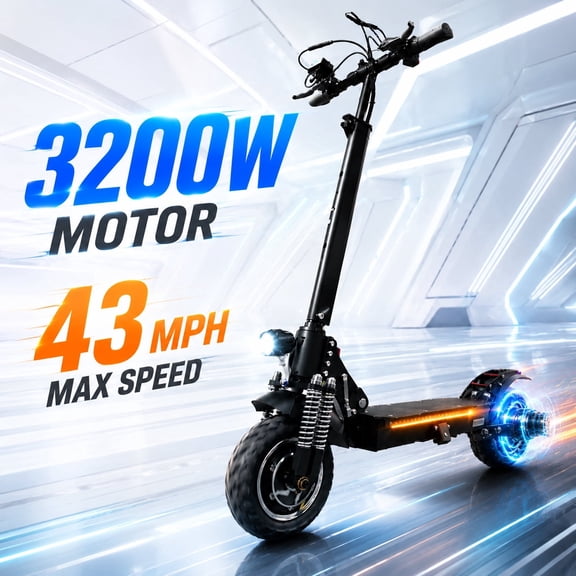 AJOOSOS X750 MAX Electric Scooter for Adults, 3200W Motor, 43 mph Max Speed, 50 Miles Long Range