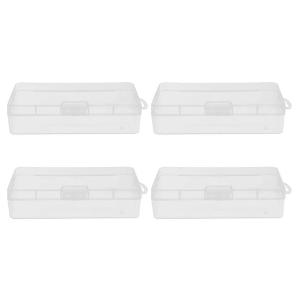 Contenedor De Almacenamiento De Plástico, Caja De Almacenamiento De Plástico Transparente, Cubierta Con Bisagras De Plástico PP, Multiusos, Suave Y Sin Costuras Para Joyería,