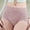 Pink, variant on JUSLIO Underwear for Women Ribbed Briefs Mid waist Breathable Comfortable Panties Beige Free Size