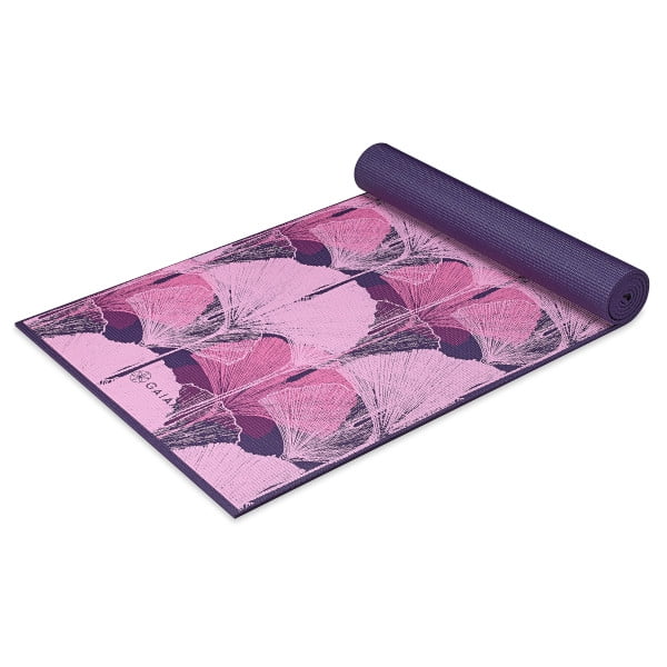Gaiam Premium Print Yoga Mat, Lilac Perennial, 6mm 