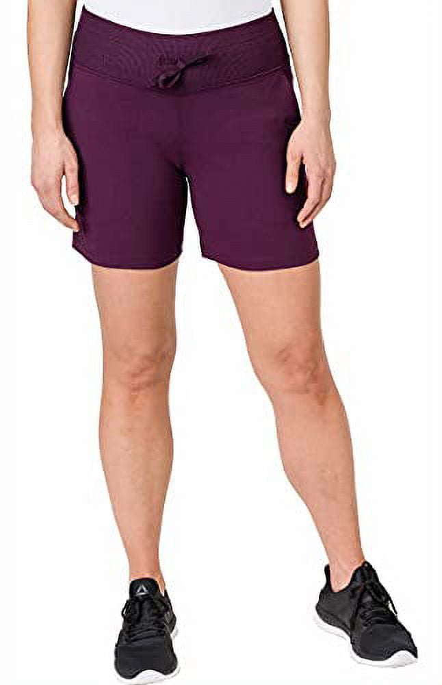 Tuff Athletics Women's Hybrid Shorts (Large, Cabernet, l) 