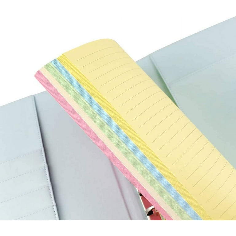  Mafegu 2 Pack A5 Colorful Line Blank Journal Fillers for A5  Size 6-Ring Binder,5-Color Loose Leaf Planner Filler Paper, A5 Planner  Inserts,100 Sheets/200 Pages,Lined(100, A5（8.26x5.6in）) : Office Products