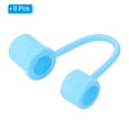 thumbnail image 3 of Uxcell 0.4 in/10mm Dust-proof Silicone Straw Cover Caps, Light Blue 9Pcs, 3 of 5
