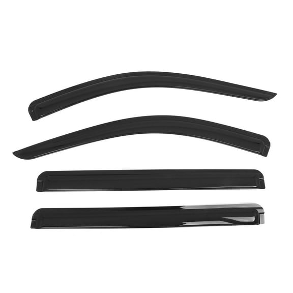 Ikon Motorsports Tape on Window Visors Compatible With 2021-2026 Chevrolet Suburban & GMC Yukon XL, Sun Rain Deflectors Acrylic Smoke/Tinted 4PCS