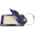 thumbnail image 2 of Hirioo Lavender Flowers Print Leather Luggage Tag with Stainless Steel Loop ,Privacy Flap and Address Card for Travel Bag Suitcase-2 PCS, 2 of 5