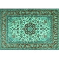 thumbnail image 1 of Ahgly Company Indoor Rectangle Persian Turquoise Blue Traditional Area Rugs, 2' x 4', 1 of 4