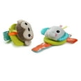 thumbnail image 6 of Bright Starts Rattle & Teethe Baby Wrist Pals Toy - Monkey & Elephant, Ages Newborn+, 6 of 7