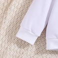 thumbnail image 5 of Little Outfits For Boys Children Minimalist Letter Long Sleeved Hooded Sweatshirt Denim Pants Comfortable And Loose Casual Two Piece Going Out Sets Size 7-8T, 5 of 7