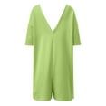 thumbnail image 4 of MKLEKYY Pantalones Cortos Para Correr Mujer Mono De Verano De Gran Tamaño Para Mujer, Mono Informal De Entrenamiento Deportivo, Pantalones Cortos Holgados Sin Espalda, Monos, 4 of 4