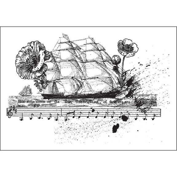 PRIMA MARKETING INC Mixed Media Cling Stamp - Treasured Memories 10 UPC 655350580162