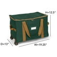 thumbnail image 2 of Covermates Keepsakes Rolling Christmas Light Storage Bag - Carrying Handles, ID Window, Dual Wheels - Holiday Storage, Green, 2 of 8