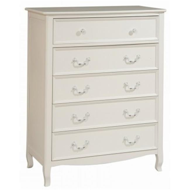Bolton Furniture 8311500 Emma 5 Drawer Chest White