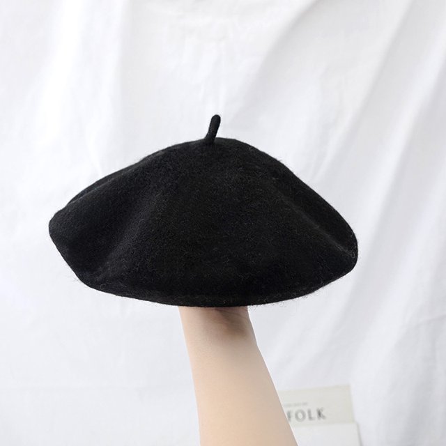 LinYooLi Ishihara Rimi Hat Vintage British Wool Beret Thick Japanese Painter Hat Korean Version Versatile Pumpkin Hat Girl