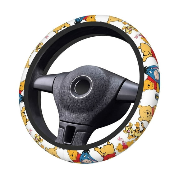 Win-Nie Steering Wheel Cover Elastic Stretch Breathable Vehicle Steering Wheel Protector Car Interior Accessories