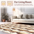 thumbnail image 2 of ODIKA 4'x6' Machine Washable Non-Slip Area Rug, Flowing Stripes with Earthy Neutral Palette High Traffic Rug, Beige, 383925, 2 of 7