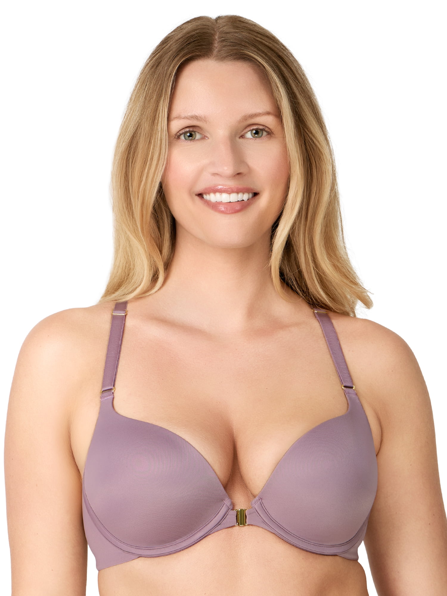 Joyspun Women's Front Close Racerback Push Up Bra, Sizes 34A to 38D