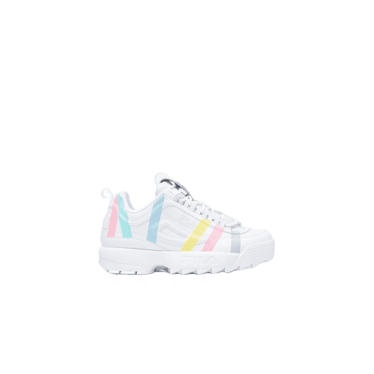 Women's Fila Disruptor II Stripe White/Cotton Candy/Dream Blue